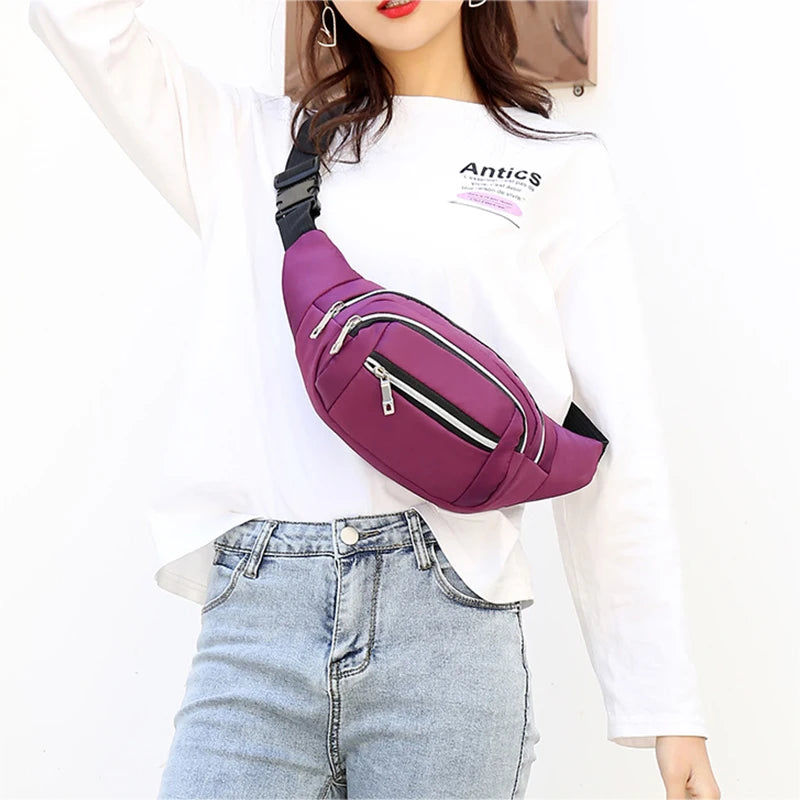 Beach Travel Pouch Women Belt Bag Fanny Pack Money Phone Holder
