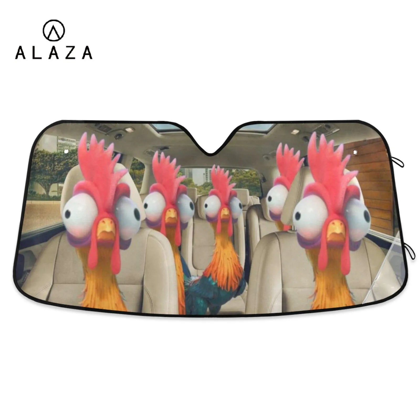 Funny Chickens Roosters Car Sunshade Car Window Shade Car Front Sunshade Cover