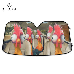 Funny Chickens Roosters Car Sunshade Car Window Shade Car Front Sunshade Cover