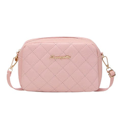 Women's Embroidered Shoulder Bag Rhombus Diagonal Small Mobile Phone Bag