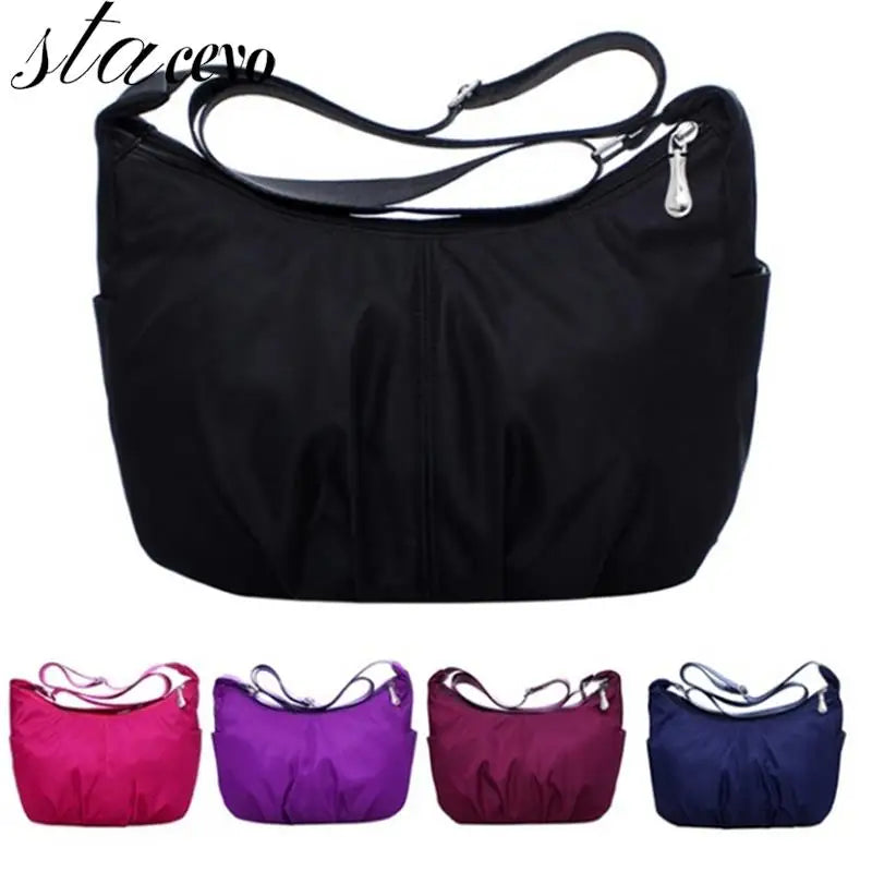Waterproof Nylon Hobo Messenger Bag Women Crossbody Shoulder Ladies Handbag