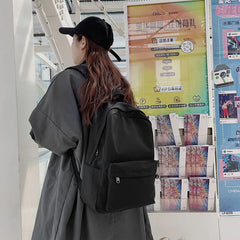 High Women Backpack Solid Shoulder Bag School Bag For Teenage Girl Female