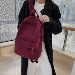 High Women Backpack Solid Shoulder Bag For Teenage Girl Children Female