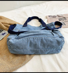 High Women Denim Shoulder Bags Vintge Book Bags For Girls