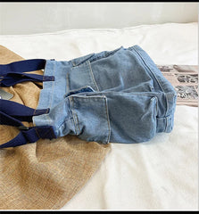 High Women Denim Shoulder Bags Vintge Book Bags For Girls