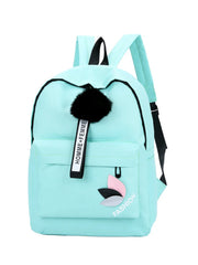 Women's Canvas Backpack School Bag for Girls Rucksack Pink