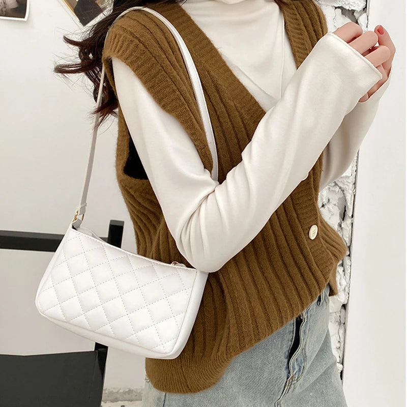 PU Leather Underarm Crossbody Shoulder Bag Women Handbags
