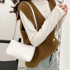 Lingge Women's PU Leather Underarm Crossbody Shoulder Bag
