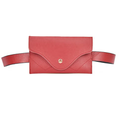 Women Leather Waist Bag Pure Ring PU Messenger Shoulder Chest Pochete