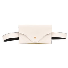Women Leather Waist Bag Pure Ring PU Messenger Shoulder Chest Pochete