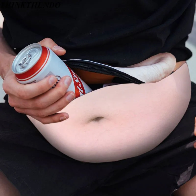 Novelty Dad Bod Waist Bag Beer Belly Fanny Pack