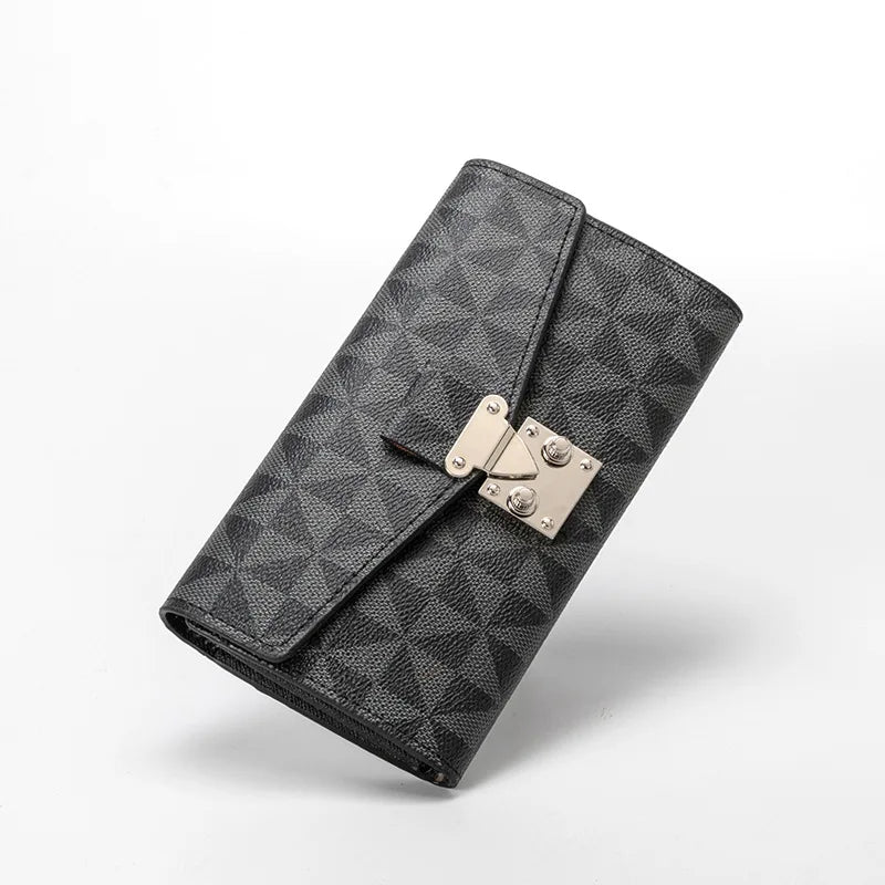 RFID Antimagnetic Zipper Women's Wallet Large Capacity Handbag