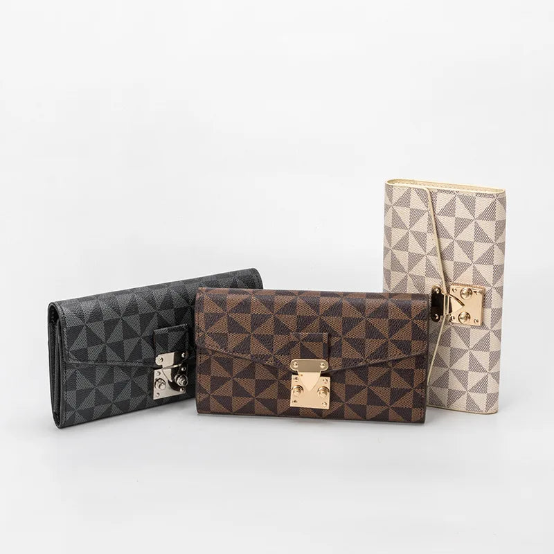 RFID Antimagnetic Zipper Women's Wallet Large Capacity Handbag