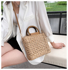 Summer Weaving Ladies Woven Beach Bag Handbag