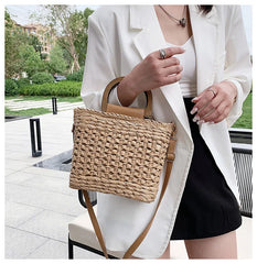 Summer Weaving Ladies Woven Beach Bag Handbag
