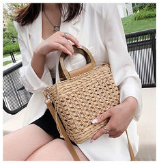 Summer Weaving Ladies Woven Beach Bag Handbag