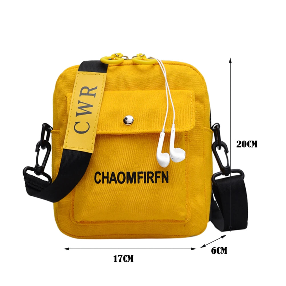 INS Women Canvas Letter Printed Crossbody Bags Purse Tote bolsas
