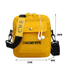 INS Women Canvas Letter Printed Crossbody Bags Purse Tote bolsas