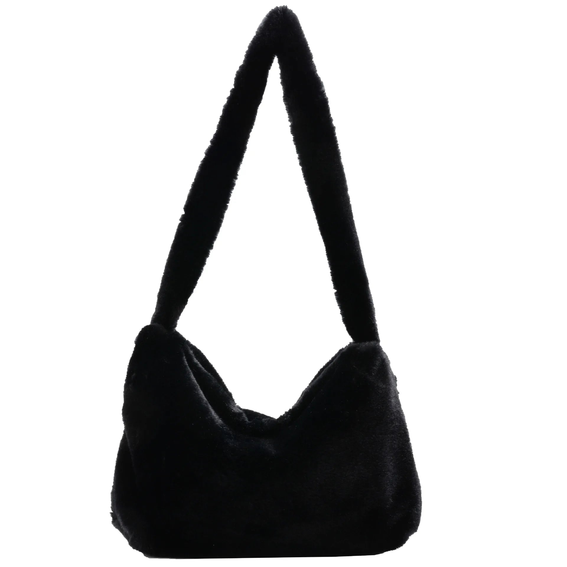 Plush Flower Pattern Shoulder Bags Faux Fur Handbag