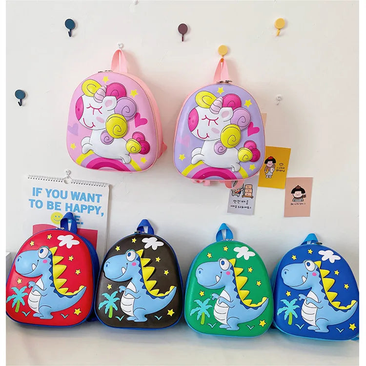 Unisex Dinosaur Cartoon Backpack Large Capacity Schoolbag