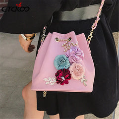 Flower Bucket Shoulder Bags Messenger Bags Small Bag Women Totes