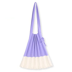Large Capacity Shopping Handbags For Women Folded Knit Pleated Bags