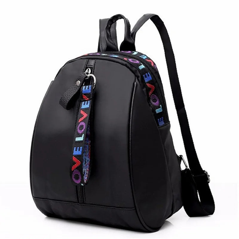 Women Mini Backpack Oxford Shoulder Bag Multi-Function Small Bagpack