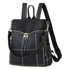 Waterproof Plaid Backpack Dual-use Bag