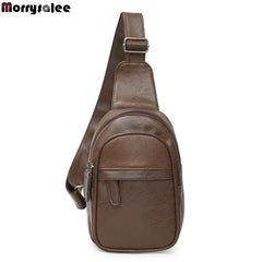 Retro Men's PU Solid Chest Bag Messenger Packet