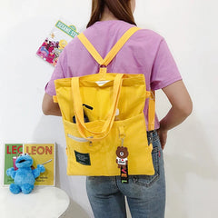 Canvas Messenger Bag for Ladies Casual Shopping Party Handbag Backpack