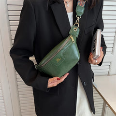 Leather Crossbody Waist Chest Bag for Women