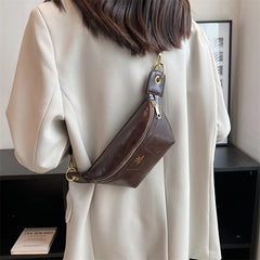 Leather Crossbody Waist Chest Bag for Women