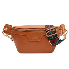 Leather Crossbody Waist Chest Bag for Women