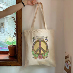 Strawberry Canvas Tote Bag Reusable Shopping Bag Women's School Bag