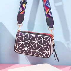 Geometric Small Shoulder Bag Crossbody Bags for Women Laser Messenger Bag