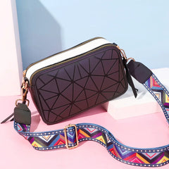 Geometric Small Shoulder Bag Crossbody Bags for Women Laser Messenger Bag