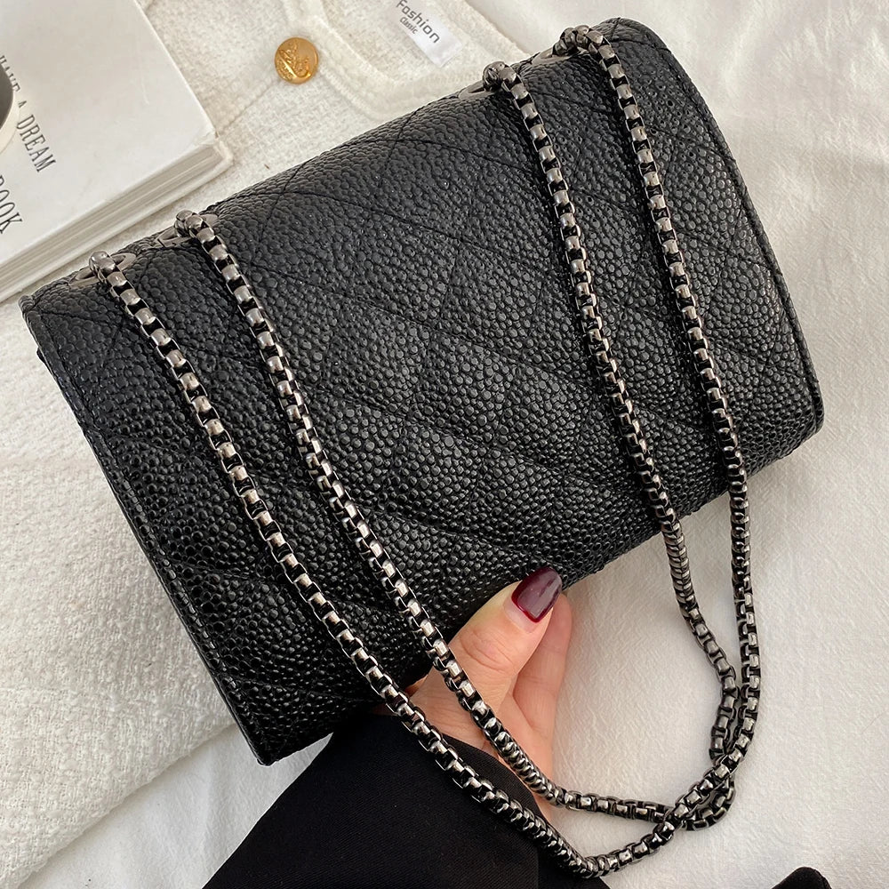 Tassel Messenger Bag for Women Rhombus Shoulder Chain Handbag