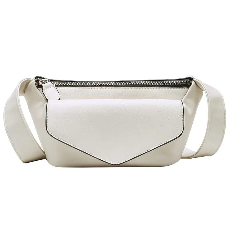 Women's Leather Waist Bag Chest Bag for Leisure Shopping