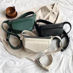Women's Leather Waist Bag Chest Bag for Leisure Shopping