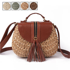 Bohemian Tassel Straw Beach Shoulder Bag