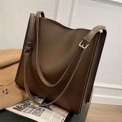 Large Capacity PU Leather Shoulder Bag Women Messenger Crossbody Bag