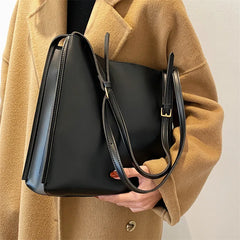 Large Capacity PU Leather Shoulder Bag Women Messenger Crossbody Bag