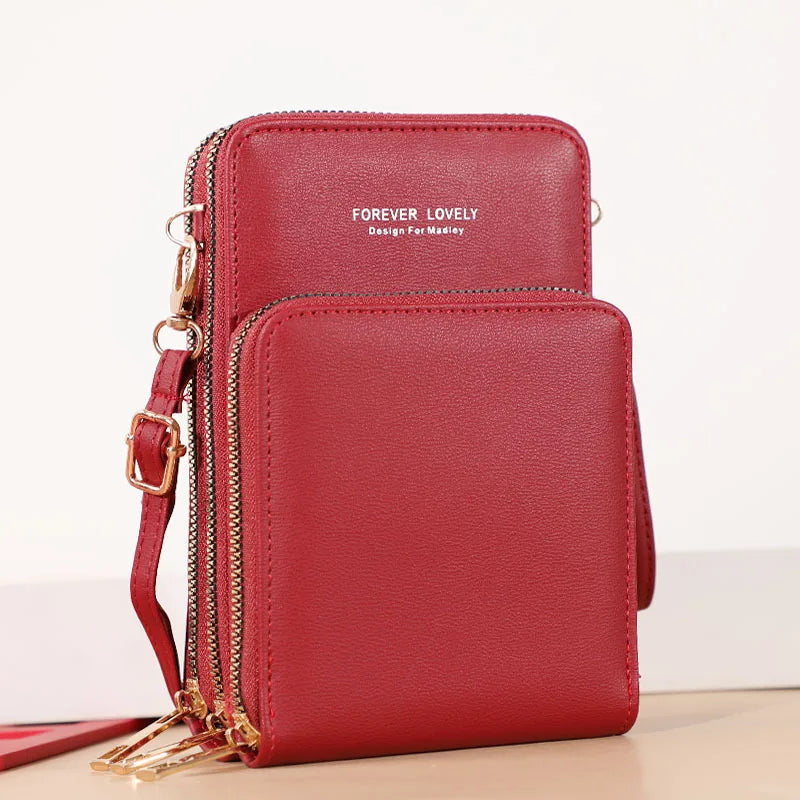 Multifunctional Women Shoulder Bag Touch Screen Messenger Mobile Phone Bag