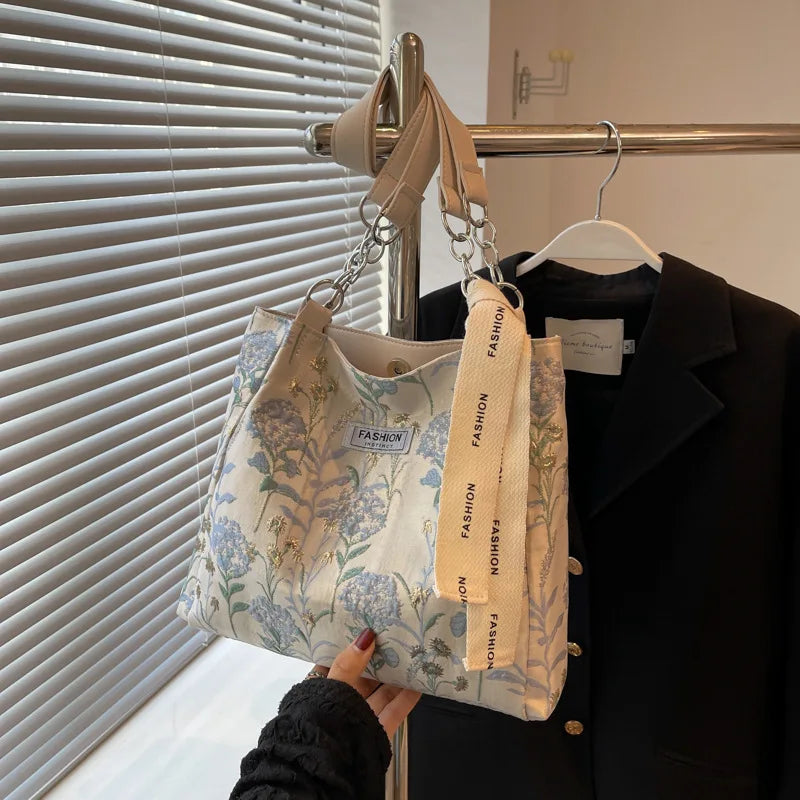 Large-capacity Canvas Shoulder Tote Bag