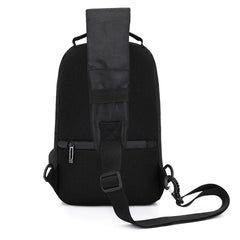 Men's Outdoor Canvas Chest Bag Messenger Bag With USB Charging