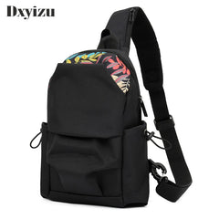 Men's Outdoor Polyester Chest Bag Messenger Shoulder Bag