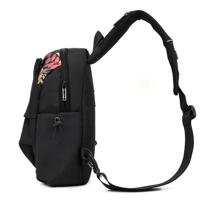 Men's Outdoor Polyester Chest Bag Messenger Shoulder Bag