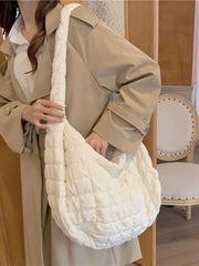 Lattice Pattern Shoulder Bag Large Capacity Tote