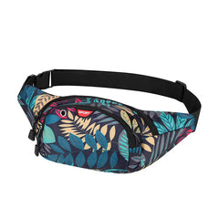 Leaf Printed Waist Bags Fanny Pack Men's Belt Bag Women Casual Travel