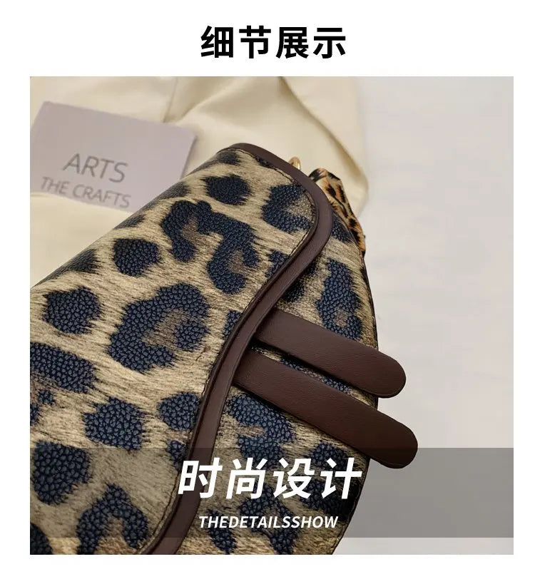 Leopard Print Handbags Tote Crossbody Shopping Bag